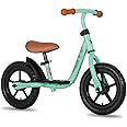 JOYSTAR 10"/12" Toddler Balance Bike for Girls & Boys, Ages 18 Months to 5 Years, Kids Push Bike with Footrest & Adjustable Seat Height, First Birthday Gifts for 2-5 Boys Girls