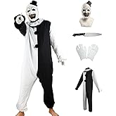 JEQHOZ Killer Clowns Cosplay Costume for Horror Movies Scene-Stealer Skin-Tight Halloween Outfit