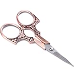 BIHRTC Vintage European Style Leaf Carving Needlework Scissors for Embroidery, Sewing, Craft, Art Work & Everyday Use
