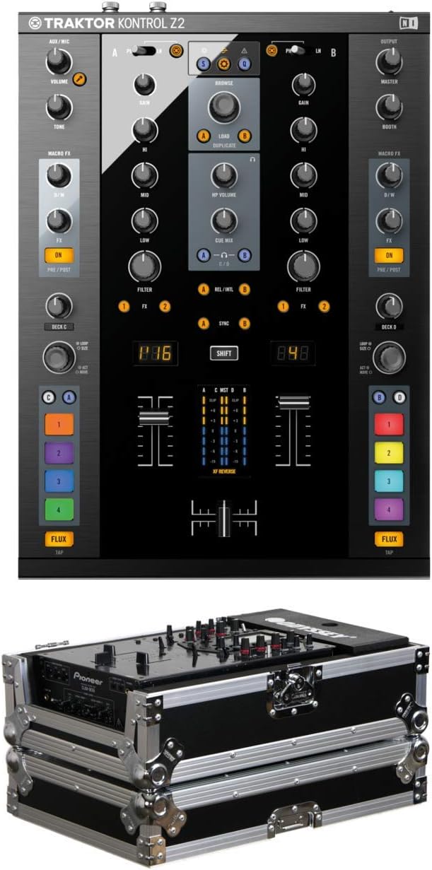 Native Instruments Traktor Kontrol Z2 + Odyssey FZ10MIX Case Bundle