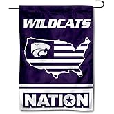 Kansas State Wildcats Garden Flag with USA Stars and Stripes