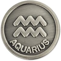 PinMart Antique Silver Zodiac Symbol Lapel Pin