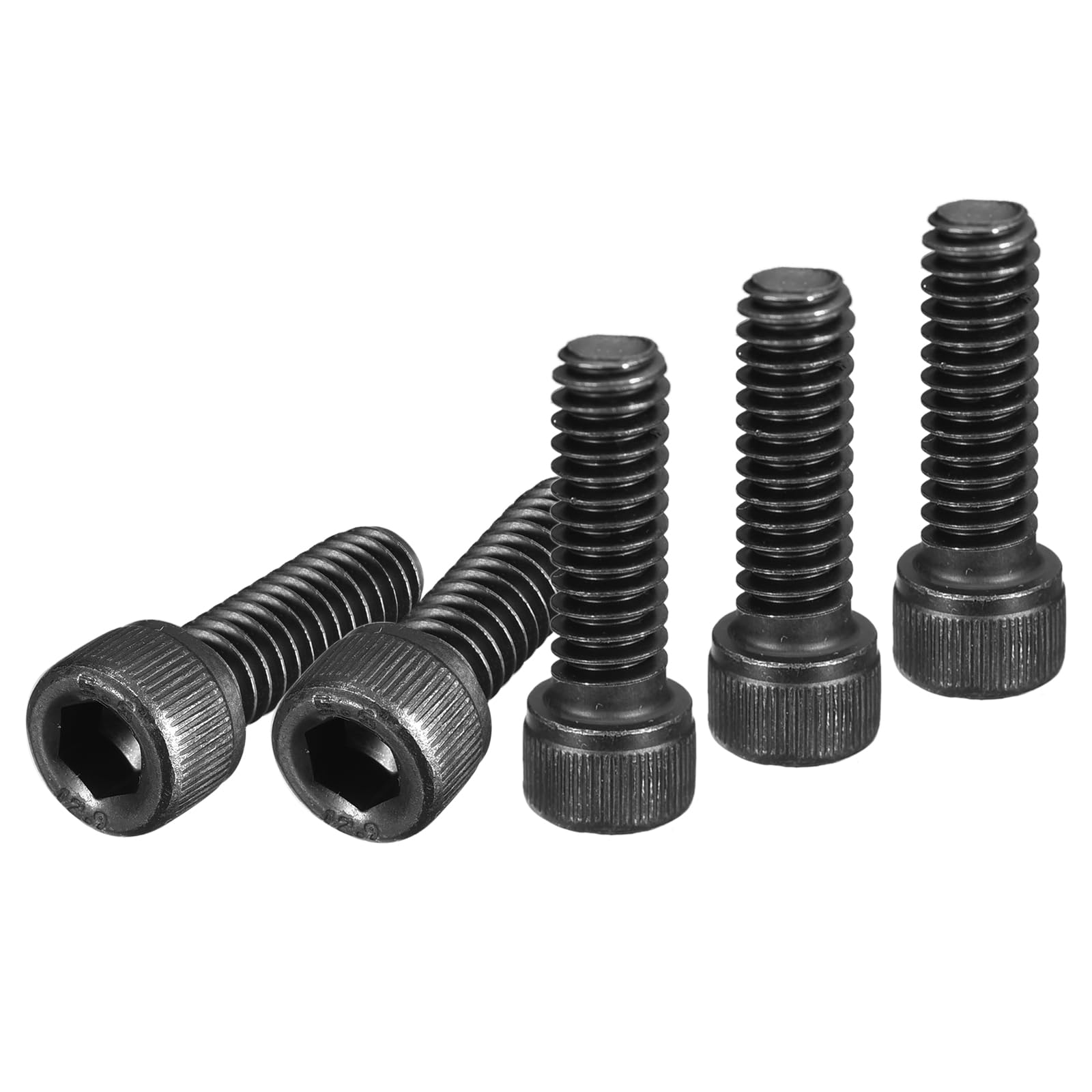 DTGN 1/4-20x3/4" Socket Head Cap Screws Bolts, 50Pcs 12.9 Grade Alloy Steel, Machine Hex Socket Screw, Hex Drive, Black Oxide Finish, UNC Coarse Thread Fully Threaded