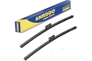 ANRDDO Wipers Factory Replacement For 2006-2010 VW Passat Jetta Touran Scirocco Eos Golf 5 Golf 6 Skoda Yeti Original Equipment Windshield Wiper Blades Set - 24"+19" (Set of 2) Top Lock 19mm