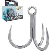 BKK GT-REX Barbless Treble Hook | 7X | Saltwater Ultra-Antirust Coating | Hand Ground | Popping &amp; Stick Baits