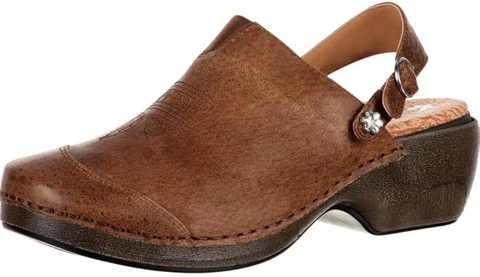 leather clogs womens