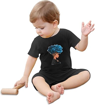 Amazon Com Blue Hair Color African Woman Baby Climbing Clothing