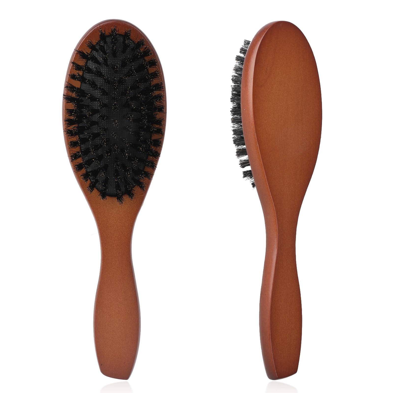 Boar Bristle Hair Brush Soft Natural Bristles for Thin and Fine Hair for Women Men & Kids Restore Shine And Texture for All Hair Types