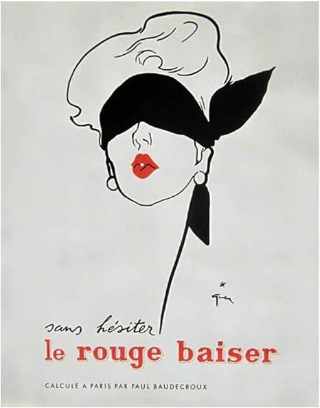 Amazon 抽象ルージュバイザー目隠し有名なファッションイラストレーターデザインクラシックヴィンテージポスターキャンバス絵画アートホームバーポスター 装飾 70x90cmフレームなし アートフレーム ポスター オンライン通販