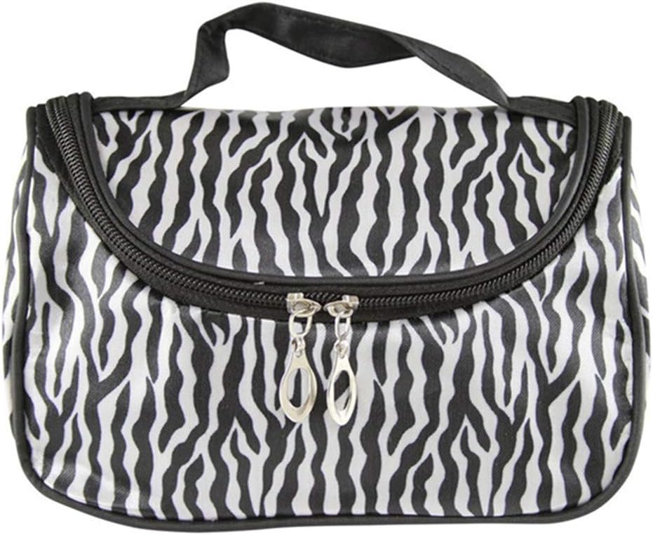 Guizen Fashion Women Zipper Cosmetic Bag Waterproof Makeup Bag Multifunction Lady Girls Travel Toiletry Organizer Handbag Pouch by TheBigThumb,Black-white