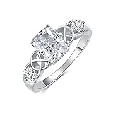 Shusukue April Birthstone Ring 925 Sterling Silver