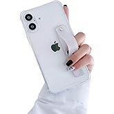 siduater Strap Case for 6.1" iPhone 16 with Wristband Kickstand, Clear Soft TPU Protective Shockproof Bumper Rugged Cover, Adjustable Hand Grip Loop for iPhone 16 6.1 Inch, Crystal Clear