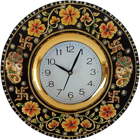 Colorful Wall clock Handpainted Analog Hanging Embossing Home Decor D66