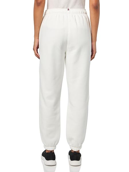 TOMMY HILFIGER WOMEN’S PERFORMANCE FLEECE JOGGER,EGGSHELL,LARGE