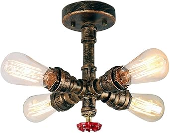 Deckenlampen Kronleuchter Mobel Wohnen Xl Edison Deckenleuchte Hangelampe Steam Punk Vintage Esszimmer Lampen Leuchten Patronlarinensesindeyiz Org