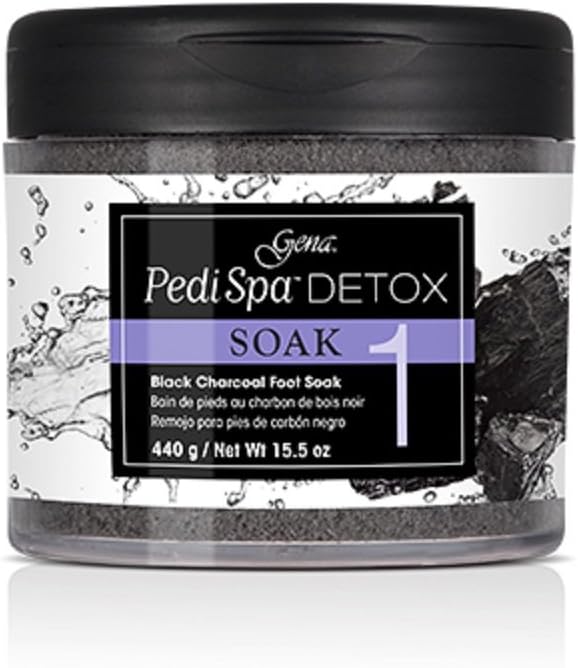 Gena Pedi Spa Detox Black Charcoal Soak 15.5 oz