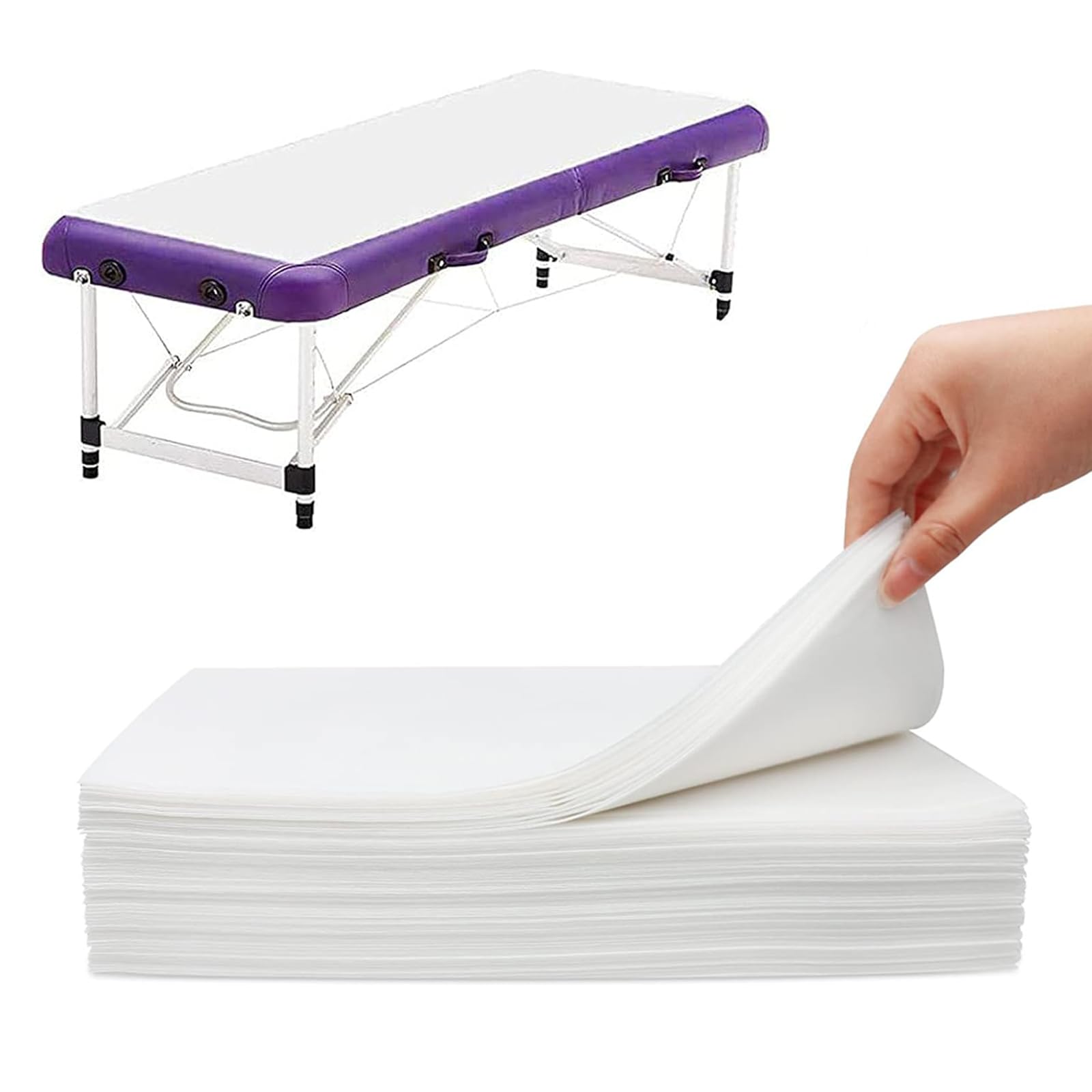 20 Pcs Disposable Bed Sheets Disposable Massage Spa Sheets Soft Non-Woven Fabric Massage Table Bed Sheet Waterproof and Oil Proof Bed Cover for Beauty Salon, SPA, Massage, Hospital, Tattoo, 70x170cm