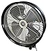 HydroMist Oscillating Wall Mounted Outdoor-Rated Fan, 3-Speed Control on Fan Motor, Hard Resin Fan Blade, Mounting Bracket and Black Vinyl Cover Included, Very Quiet Running, 18”, Black