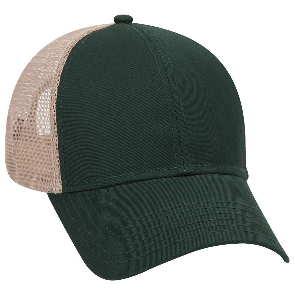 OTTO Cotton Twill 6 Panel Low Profile Mesh Back Trucker Hat 040414) OTTO Cap 83512040414