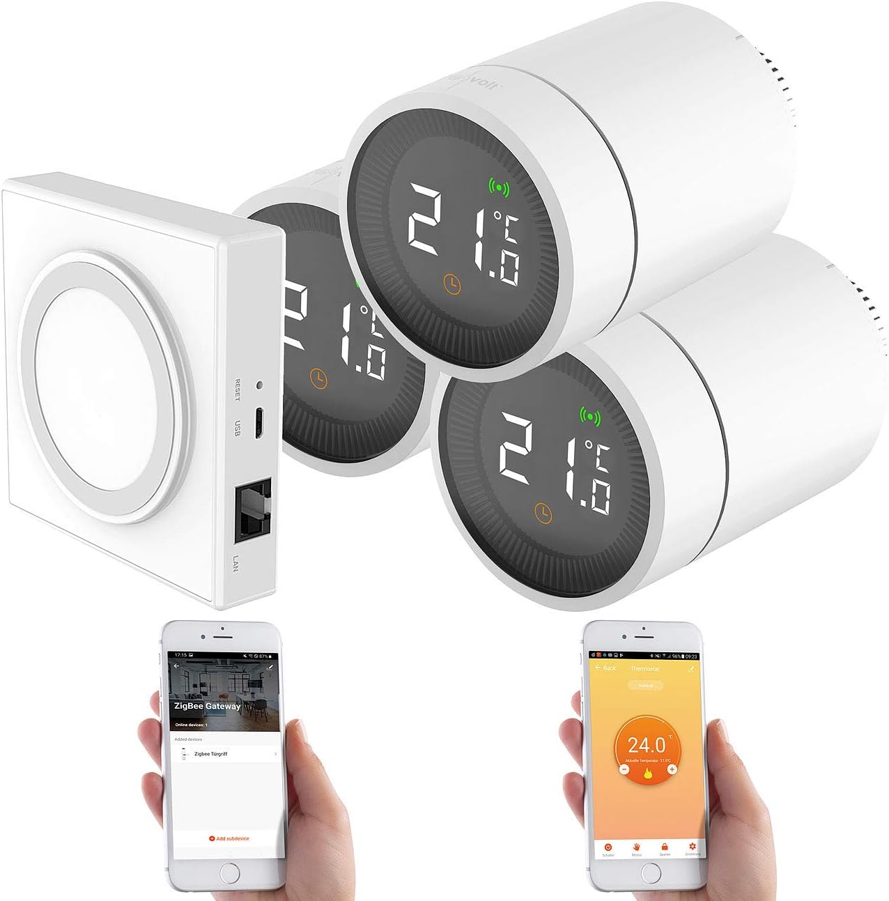 revolt Heizkörperventil 3erSet Heizkörperthermostate mit App