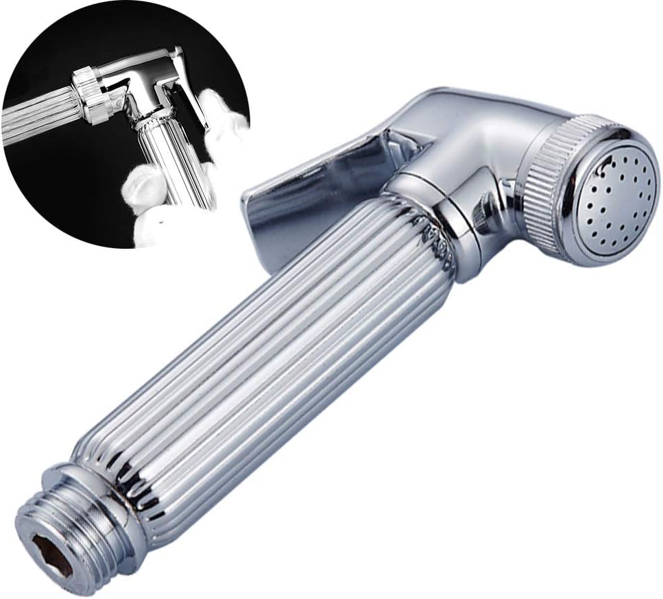 Vvciic Handhelds Sprayer, Brass Bidet Toilet Shower Head, Sprayer Diaper Chrome Solid Wall Mounted Head, Silver