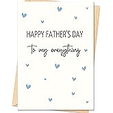 IDU Fathers Day Card Gifts for Husband, Fathers Day Card Gifts from Wife | Happy Father's Day Cards Gifts Decorations for Husband from Wife