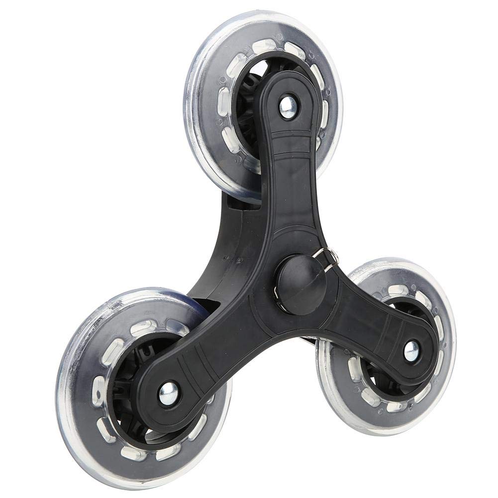 2pcs Shopping Cart Casters PU Trolley Directional Casters Triangular Clamp Spring Type Stair Climbing Wheels