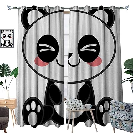 Amazon Com Renteriadecor Anime Window Curtain Fabric Cute Cartoon