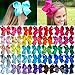 Big Hair Bows Girls Toddler 6 inches 40 PCS Hair Clips for Girls Alligator Baby Ponytail Holder