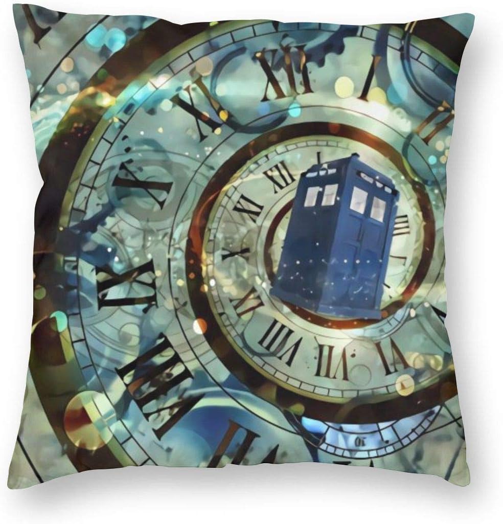 antcreptson Doctor Dr Who Police Box Mice Throw Pillow Decorative Pillow Case Home Decor Square 18x18 Inches Pillowcase