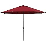Amazon Com Sundale Outdoor 11ft 40 Led Lights Aluminum Patio Market Umbrella With Crank Garden Pool Solar Powered Lighted Parasol No Tilt Apple Green Clothing