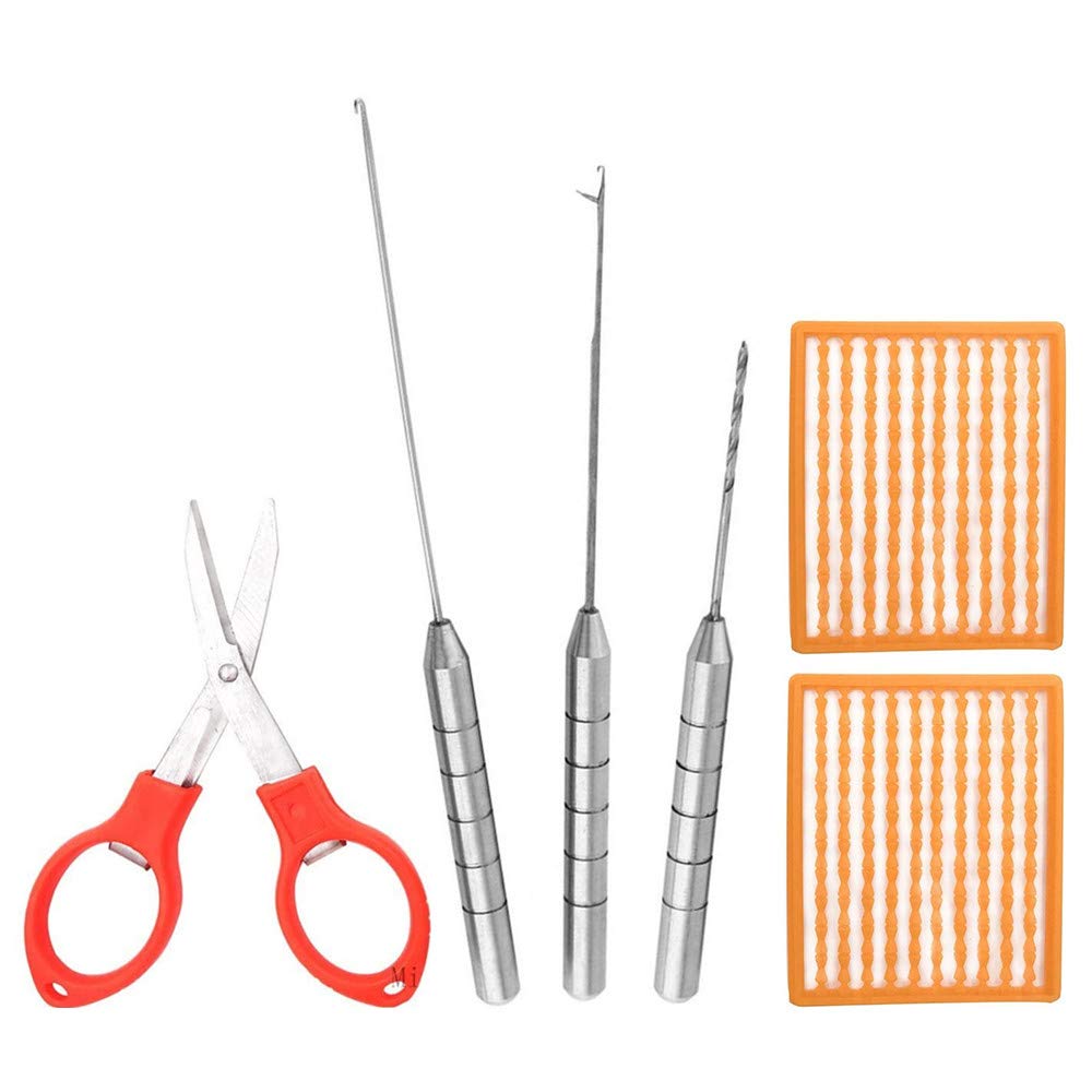 Milepetus Baiting Needles Carp Fishing Baiting Rig Tool Set Fishing Rigging Needle Swinger Driller Set,6 in 1 Carp Accessories