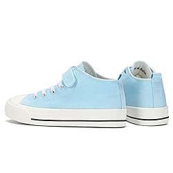 Fefoe Girls Canvas Sneakers Boys Blue Running