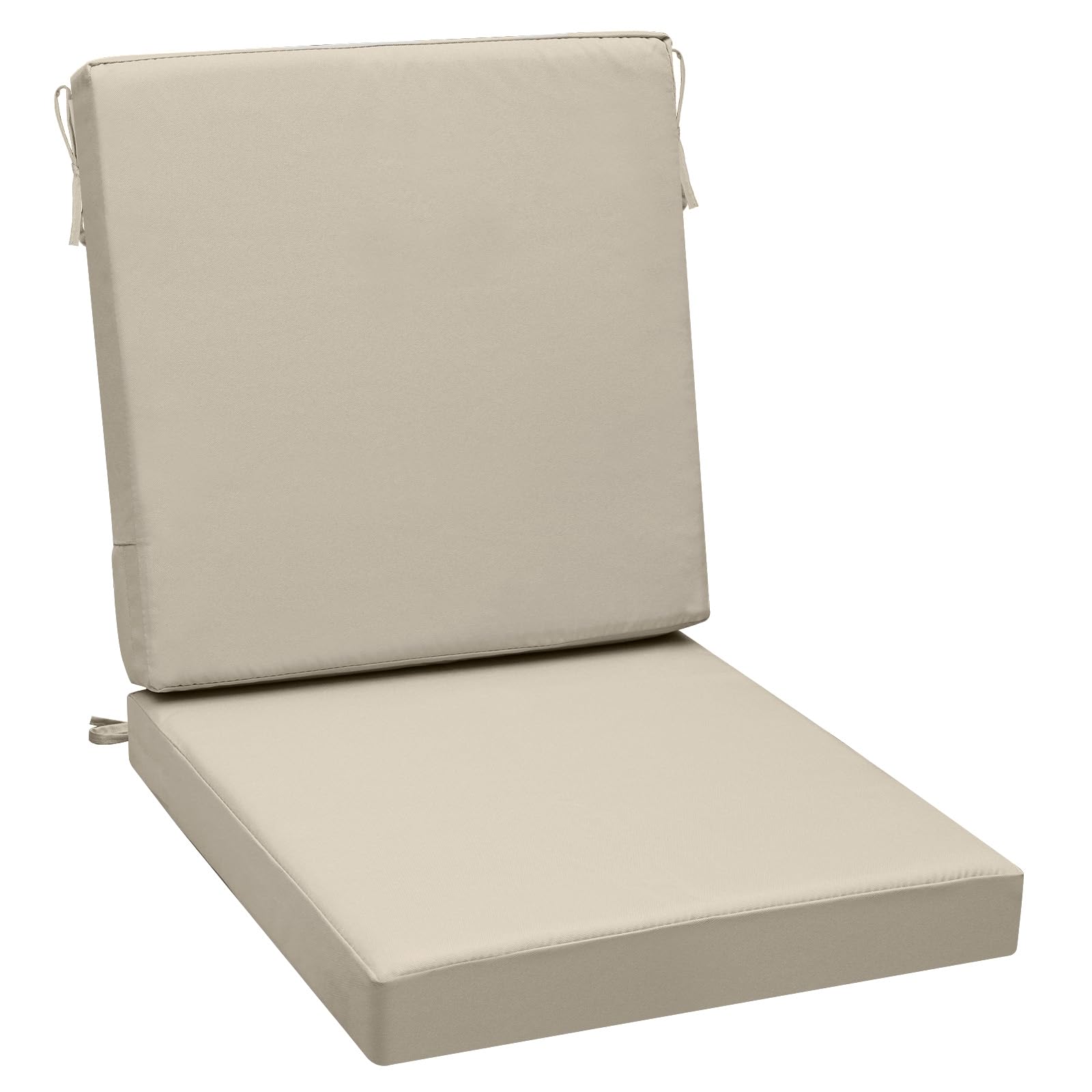 Photo 1 of AAAAAcessories Outdoor Seat Cushions for Chairs, One-Piece Design, Fade-Resistant, Waterproof Patio Furniture Replacement Cushions, 20" x 20" x 3" + 20" x 20" x 3", Beige