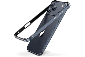 KUGEW for iPhone 17 Pro Bumper Case Metal, No Back Design Compatible with MagSafe, Aluminum Alloy + TPU Bumper Frame Slim Fit Excellent Heat Dissipation 4 Corner Raised Shockproof (Blue)