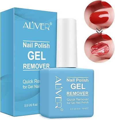 HUALIJIA Gel Nail Remover 15ml Fast Gel Polish Remover No Foil Soak 2-4 Min