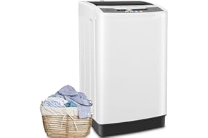 Nictemaw Portable Washing Machine, 20Lbs Capacity Full-Automatic Portable Washer, 2.8Cu.ft Washer and Dryer Combo with Drain Pump, LED Display, 10 Programs & 8 Water Levels for Apartment Dorm RV