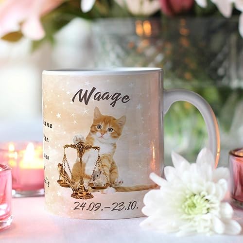 Tasse Katze Lustig Mit Spruch Sternzeichen Waage