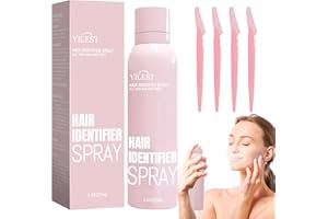 FACISACO Hair Identifier Spray for Face Dermaplaning, Hair Identifier Spray for Face Shaving, Dermaplane Spray with 4 Shavers, Skin Body Hair Identifying Spray for Women Face Shaving Powder Spray (1PC)