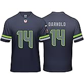 Custom Mens/Youth Football Stitched T-Shirt for Sports Fan Blue No Brand/Logos