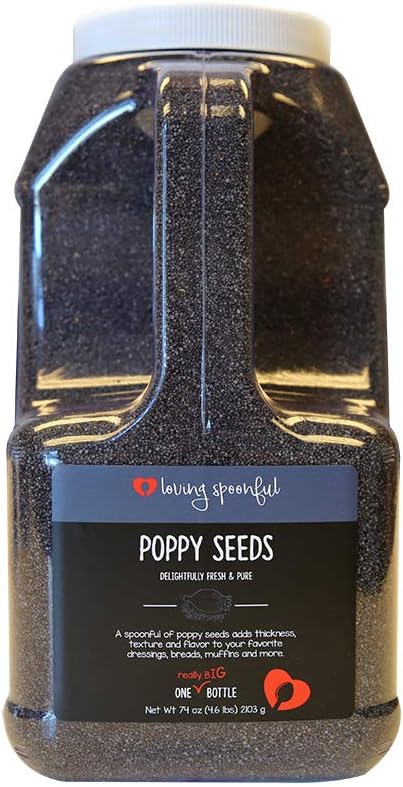 Loving Spoonful 74 oz Premium Whole Blue Poppy Seeds for Baking | Food Service 5 LB Size