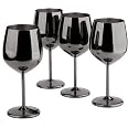 Arora Stainless Steel Wine Glasses - Set Of 2, 18 Oz Copper Electroplated, Shatterproof Goblets
