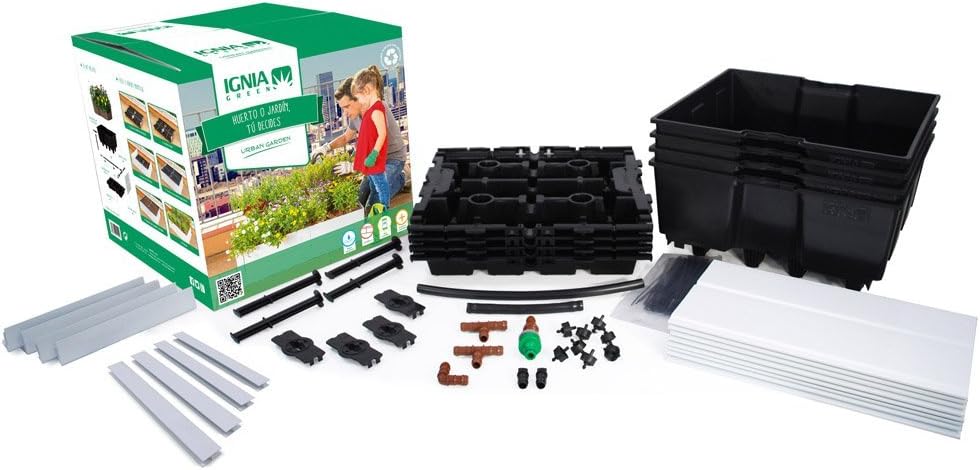 Igniagreen G25401 Kit con riego, Negro, 80.0x80.0x20.0 cm: Amazon ...