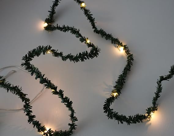 10er LED Lichterkette TANNENGIRLANDE Weihnachten Innenbeleuchtung