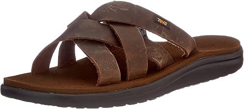 Amazon Teva メンズ M Voya スライドレザーサンダル ファッションサンダル