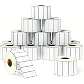 BETCKEY - 3" x 1" (76 mm x 25 mm) UPC Barcode & Address Labels Compatible with Zebra & Rollo Label Printer,Premium Adhesive & Perforated [16 Rolls, 22000 Labels]