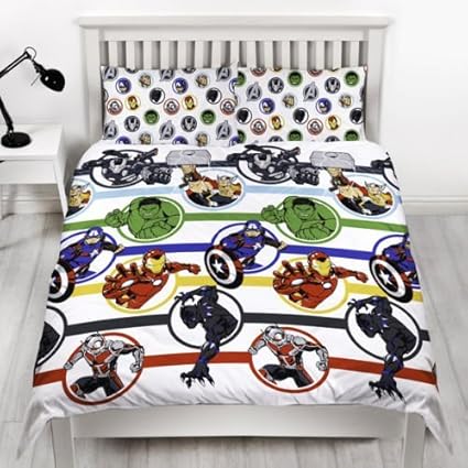 Marvel Housse De Couette Double Motif Avengers De 200 X 200 Cm Multicolore Multicore Couette Double Amazon Fr Cuisine Maison