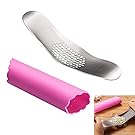 Fu Store 304 Stainless Steel Garlic Press Mincer With BONUS Food Grade Silicone Peeler