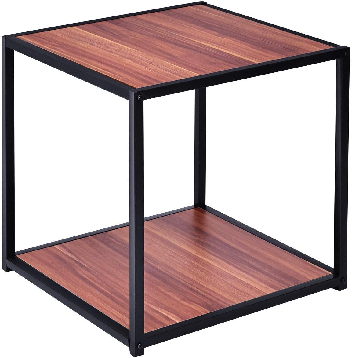 Amazon Com Seleq Metal Frame Mdf Panel Nightstand Side Table Open Shelf Kitchen Dining