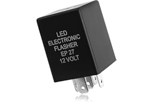 5 Pin FL27 EP27 LED Flasher Relay,Heavy Duty 12V LED Turn Signal Relay Compatible with Ford Dodge Chevrolet,Essential Blinker